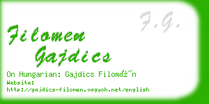 filomen gajdics business card